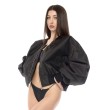 Shorty oversized bomber jacket in black