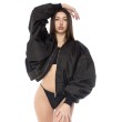 Shorty oversized bomber jacket in black