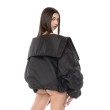 Shorty collar bomber jacket in black