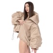 Shorty collar bomber jacket in mocca