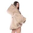 Shorty collar bomber jacket in mocca