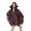 Kurtka typu bomber oversize burgund