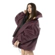 Kurtka typu bomber oversize burgund