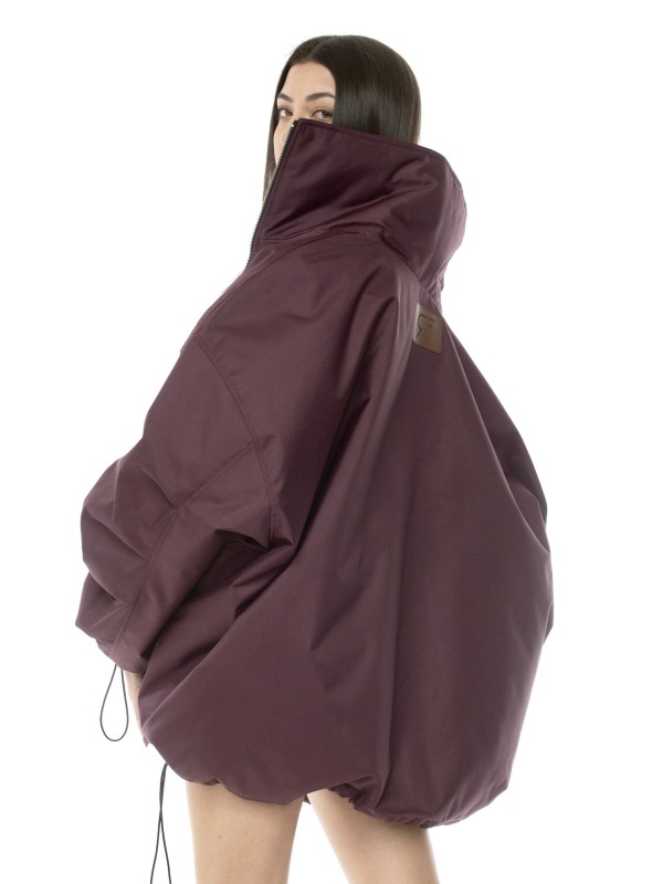 Kurtka typu bomber oversize burgund