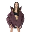 Burgundy oversized bomber jacket