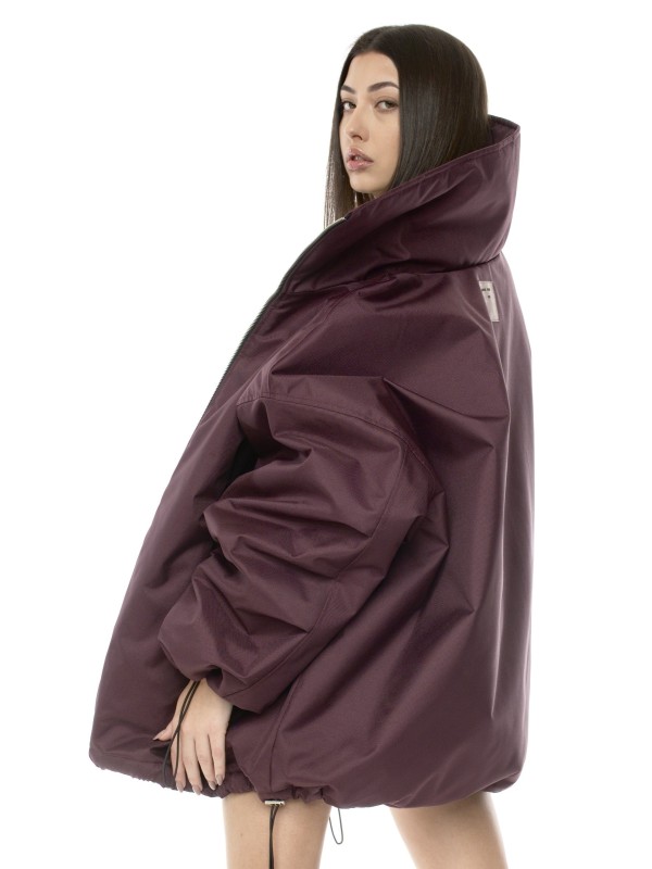 Kurtka typu bomber oversize burgund