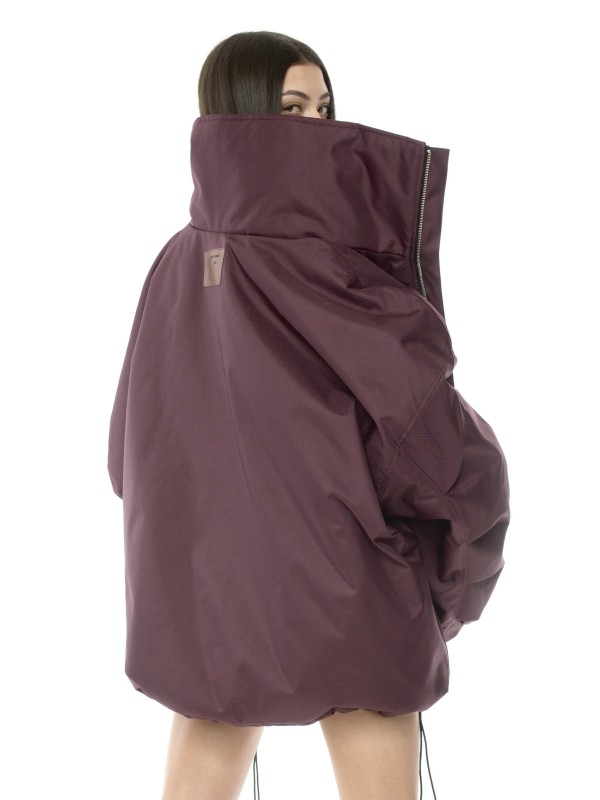 Kurtka typu bomber oversize burgund