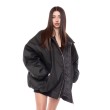 Oversized jacket bomber in black