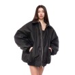 Oversized jacket bomber in black