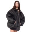 Oversized jacket bomber in black