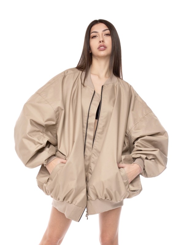 Bomber oversize jacket mocca