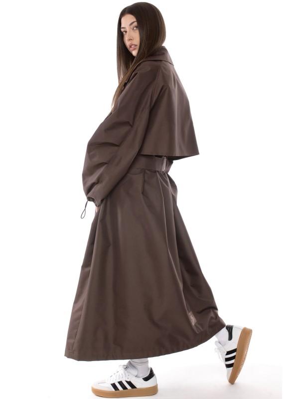 Oversize maxi trench coat in praline