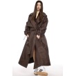 Oversize maxi trench coat in praline