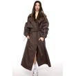 Oversize maxi trench coat in praline