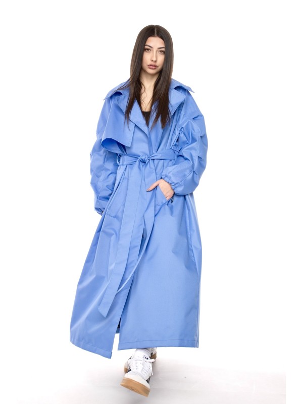 copy of Oversize maxi trench coat in baby blue