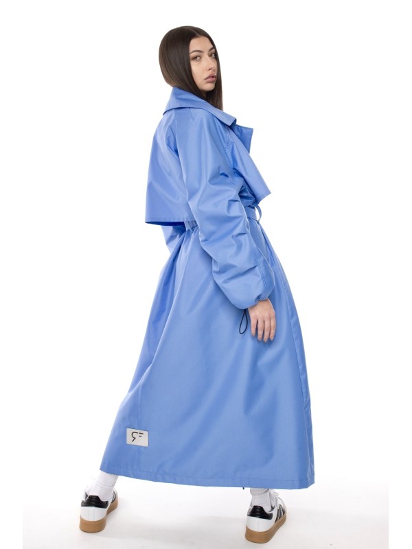 copy of Oversize maxi trench coat in baby blue