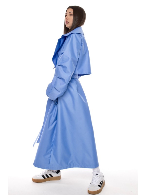 copy of Oversize maxi trench coat in baby blue