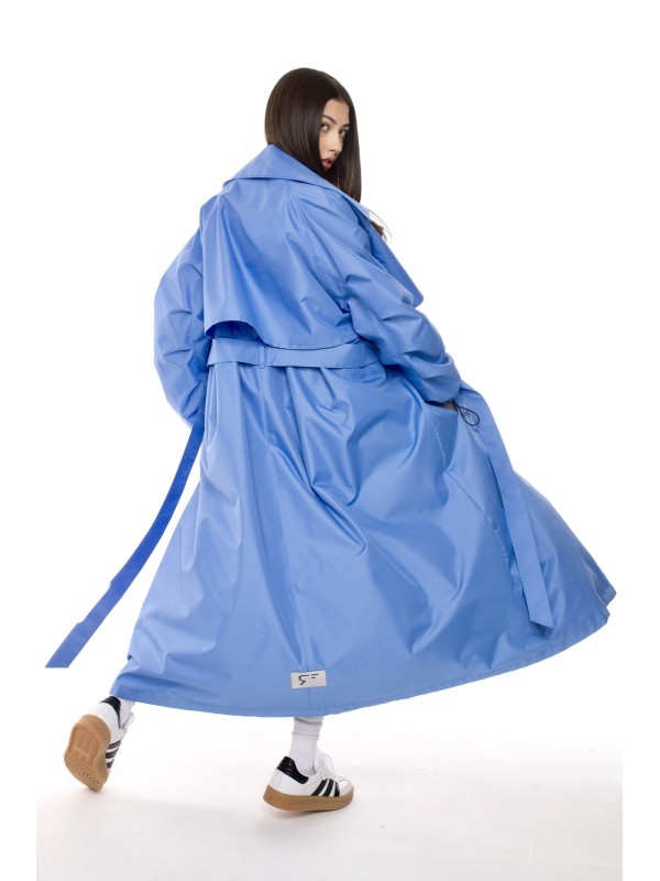 copy of Oversize maxi trench coat in baby blue