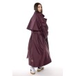 Oversize maxi trench coat in burgundy