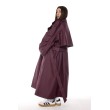 Oversize maxi trench coat in burgundy