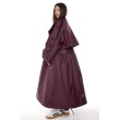 Oversize maxi trench coat in burgundy