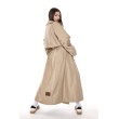 Coat / trench maxi oversize mocca