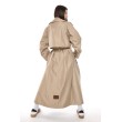 Coat / trench maxi oversize mocca