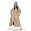 Coat / trench maxi oversize mocca