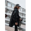 Black oversize shirt jacket