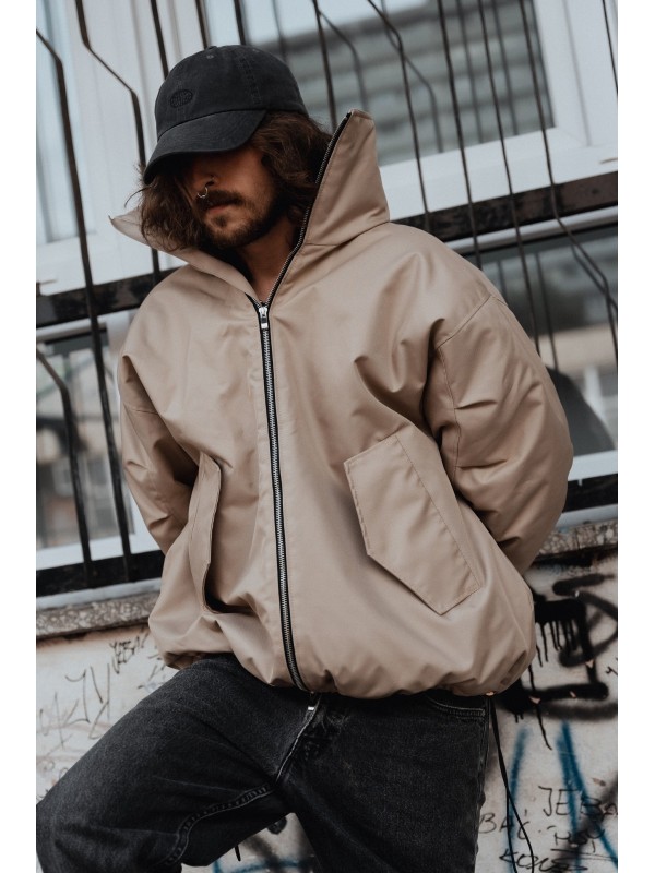 Bomber oversize jacket mocca