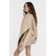 Oversized zipper bomber jacket in mocca