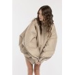 Oversized zipper bomber jacket in mocca