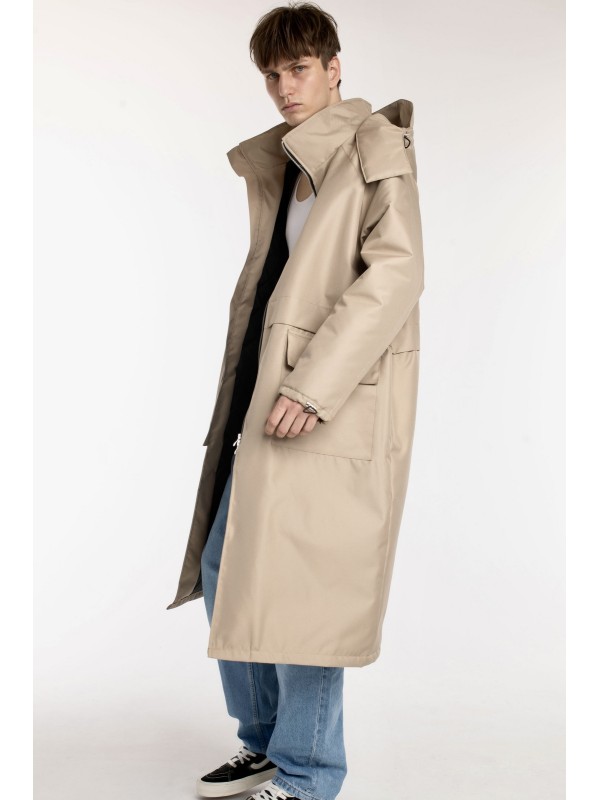 Parka Longline Hoodie Oversize mocca