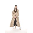 Coat / trench maxi oversize mocca