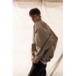 Oversized zipper bomber jacket in mocca