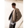 Oversized zipper bomber jacket in mocca