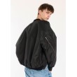 copy of Oversized zipper bomber jacket in black