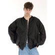 copy of Oversized zipper bomber jacket in black