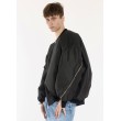 Kurtka typu bomber oversize czarna zipper