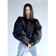 Krótka kurtka zipper bomber czarna