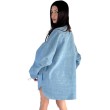 Light blue oversized sweatshirt jacket