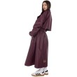 Oversize maxi trench coat in burgundy