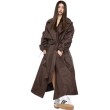 Oversized maxi trench coat in praline