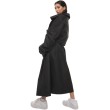 Oversize maxi trench coat in black