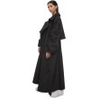 Oversize maxi trench coat in black