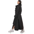 Oversize maxi trench coat in black