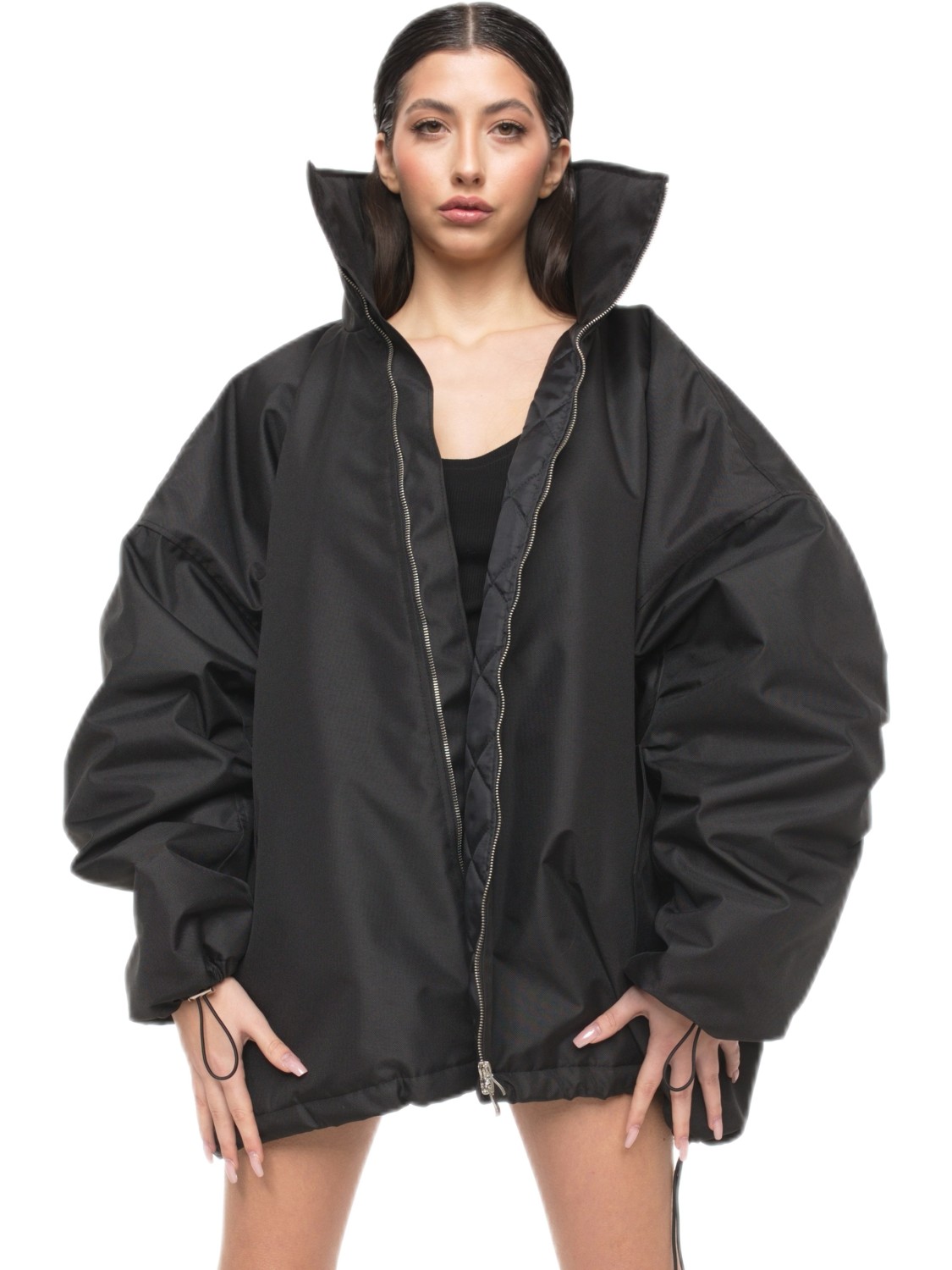 Bomber oversize jacket black
