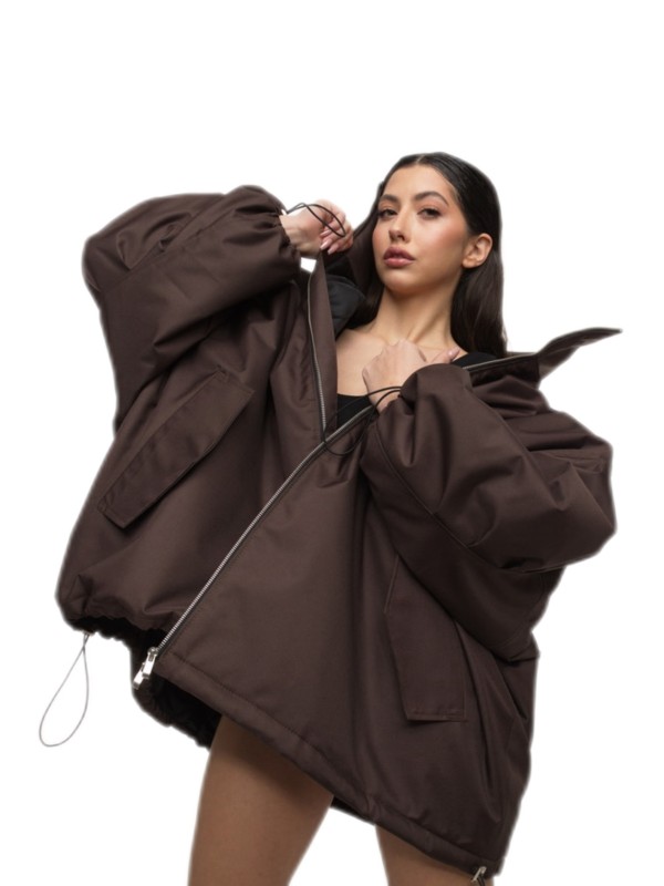 Praline oversize bomber jacket