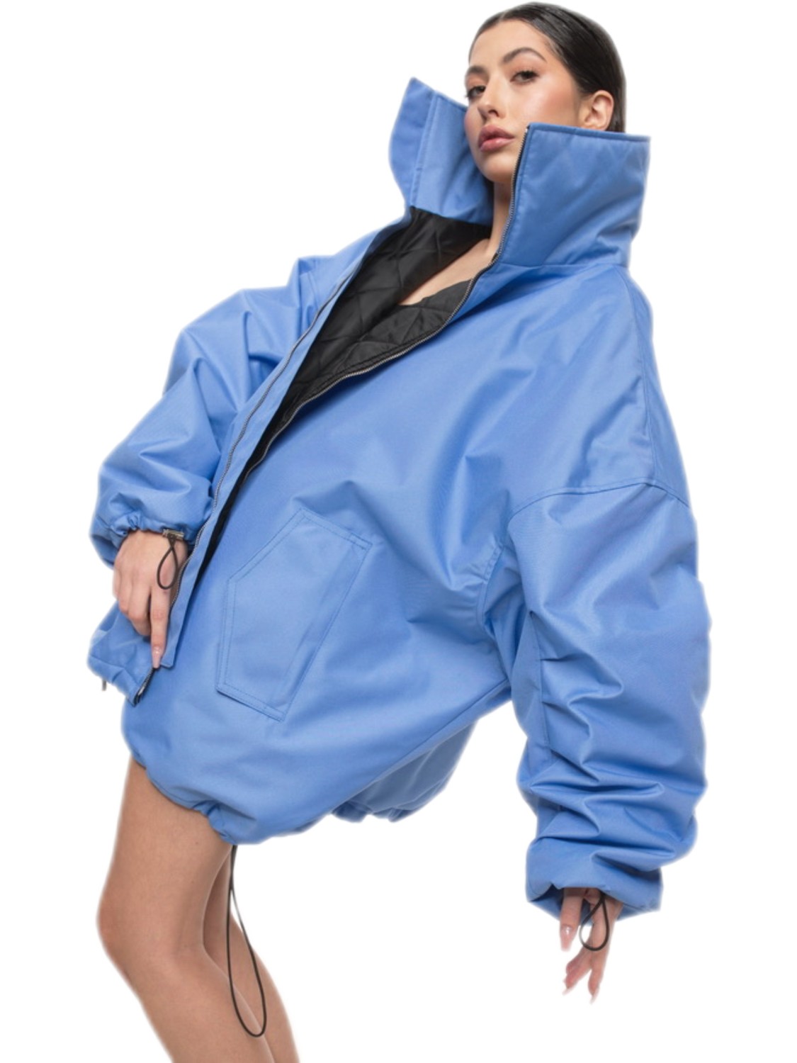 Bomber oversize baby blue jacket
