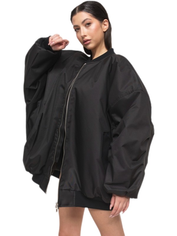 Bomber oversize jacket black